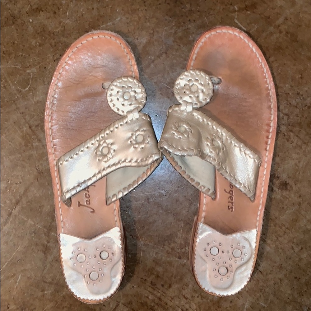 Gold jack rogers sandals